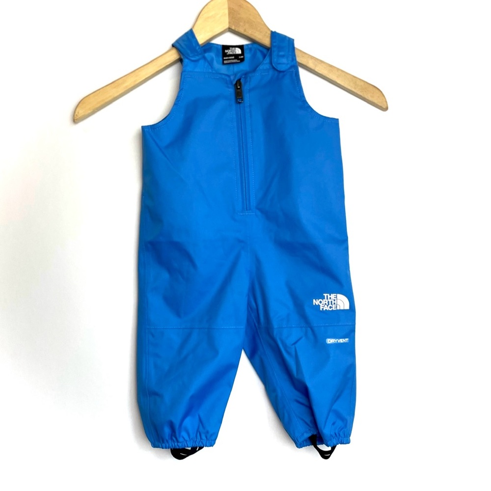 NWOT The North Face Blue Dryvent Snow Outdoor One piece, Bib, Baby Sz 3-6 Mo